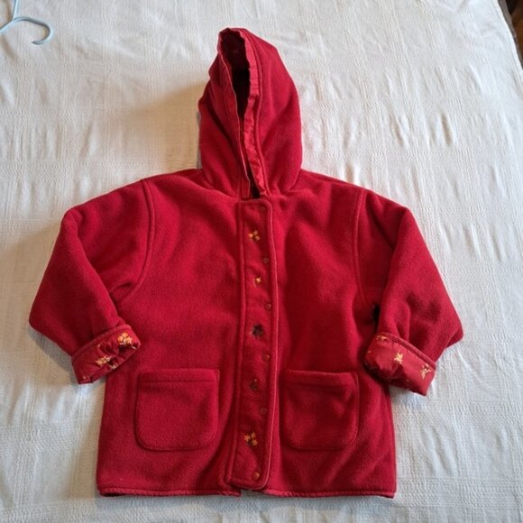 Gymboree girls medium (no size tag) Vintage Autumn Berries reversible jacket - Picture 7 of 8